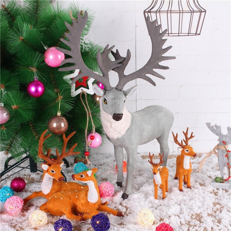 Faon de Noël simulé élan Décoration de fenêtre de Noël Accessoires Décorations de table Décorations de Noël cerf Décorations de Noël 40 cm 5# - 4