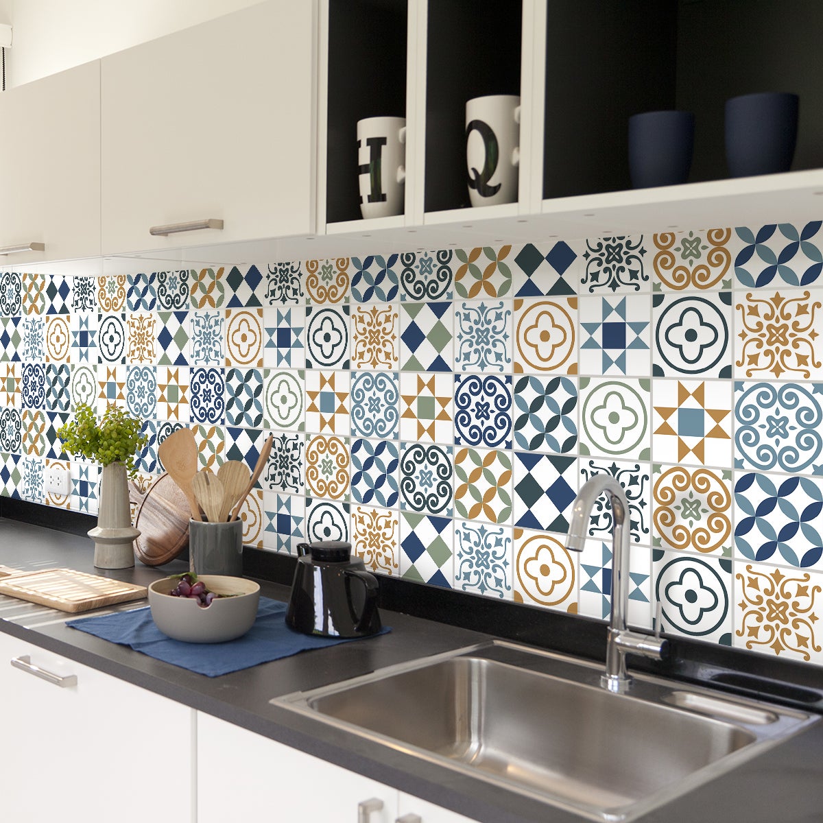 30 vinilo baldosas azulejos savanah - adhesivo de pared - revestimiento sticker mural decorativo - 30stickers15x15cm