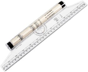 Règle Parallèle Roulante Avec Rapporteur - 30 Cm, Multifonction Pour Dessin, Mesure D'Angles, Cercles