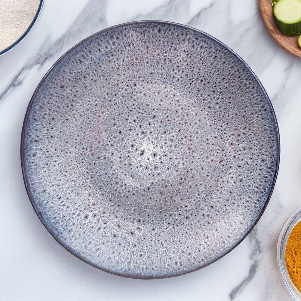 Talerz obiadowy płytki ceramiczny fioletowy GLAZE 27 cm - 2