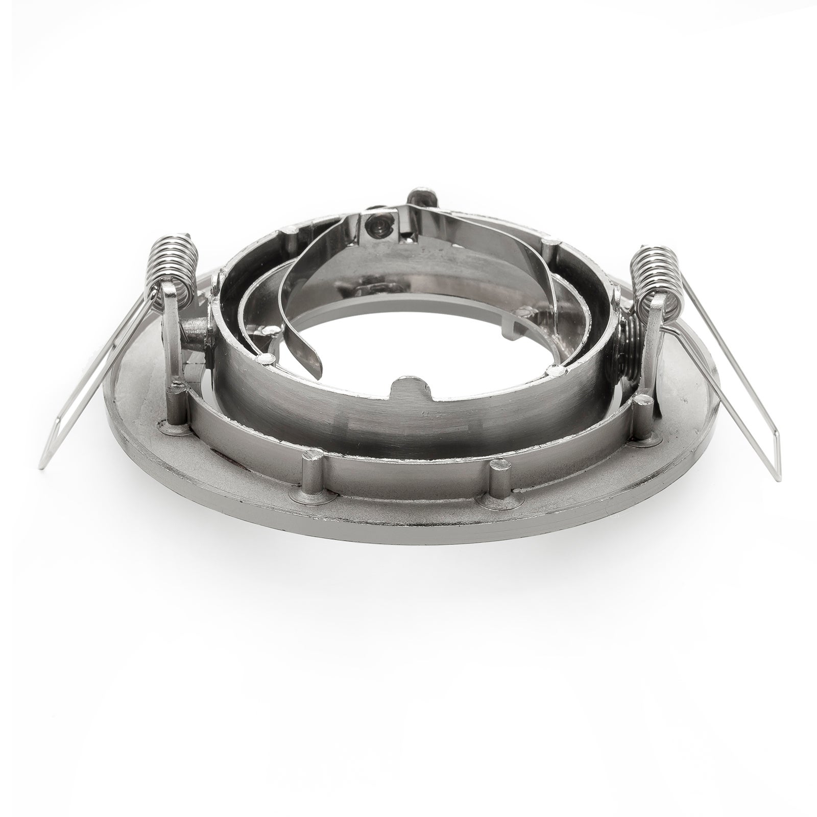 Spot encastré 8cm rond satiné brossé Lampe LED 8W GU10 support de lampe 6000K - 3