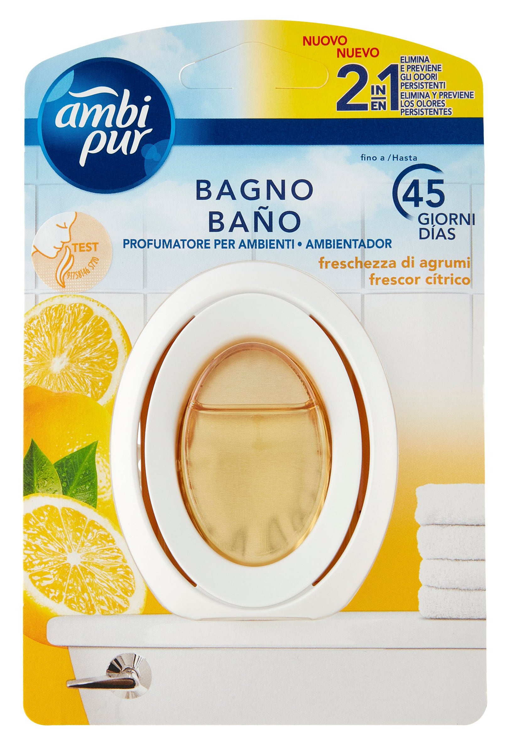 Gel absorbente de olores Ambi-Pur Home para baño con limón, fabricado