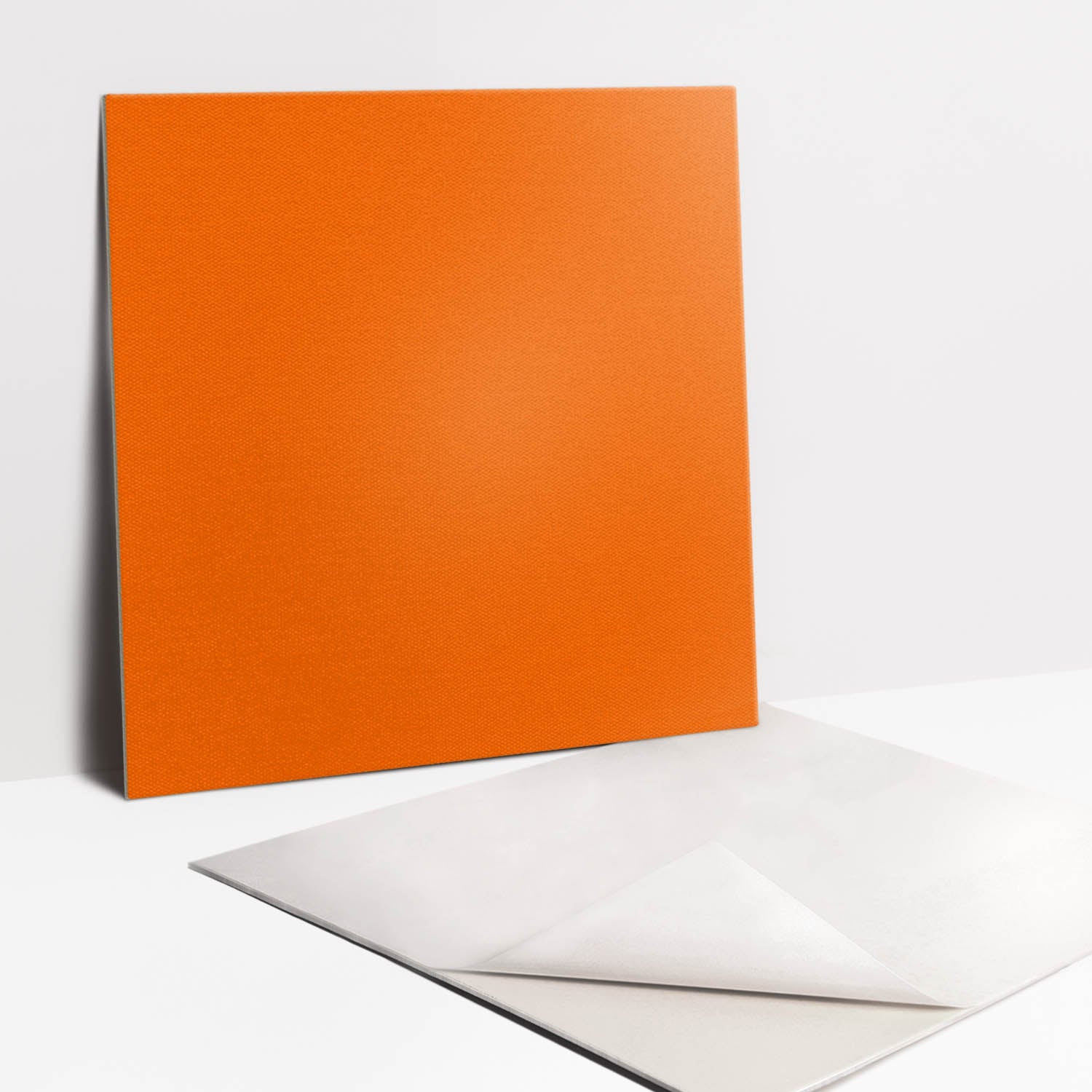 Papier peint amovible en vinyle PVC texturé pour comptoir de cuisine et meubles Orange 60 x 314 cm
