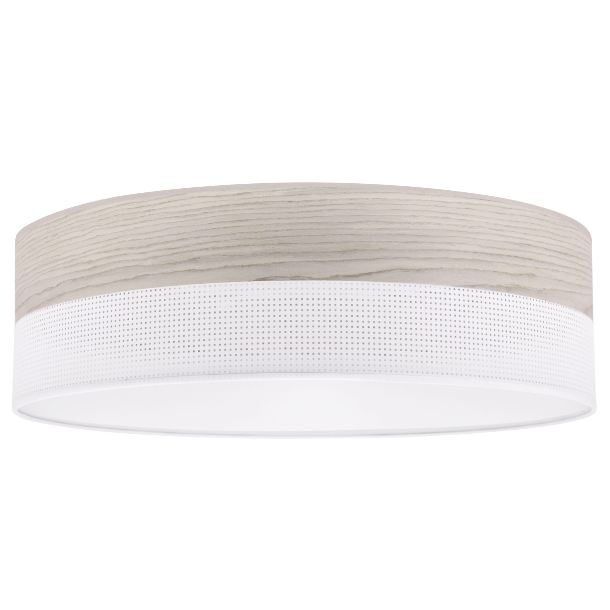 Lampa sufitowa wisząca Wood Plexi loft biała 1xE27 abażur 50cm dąb bielony Light Home LH