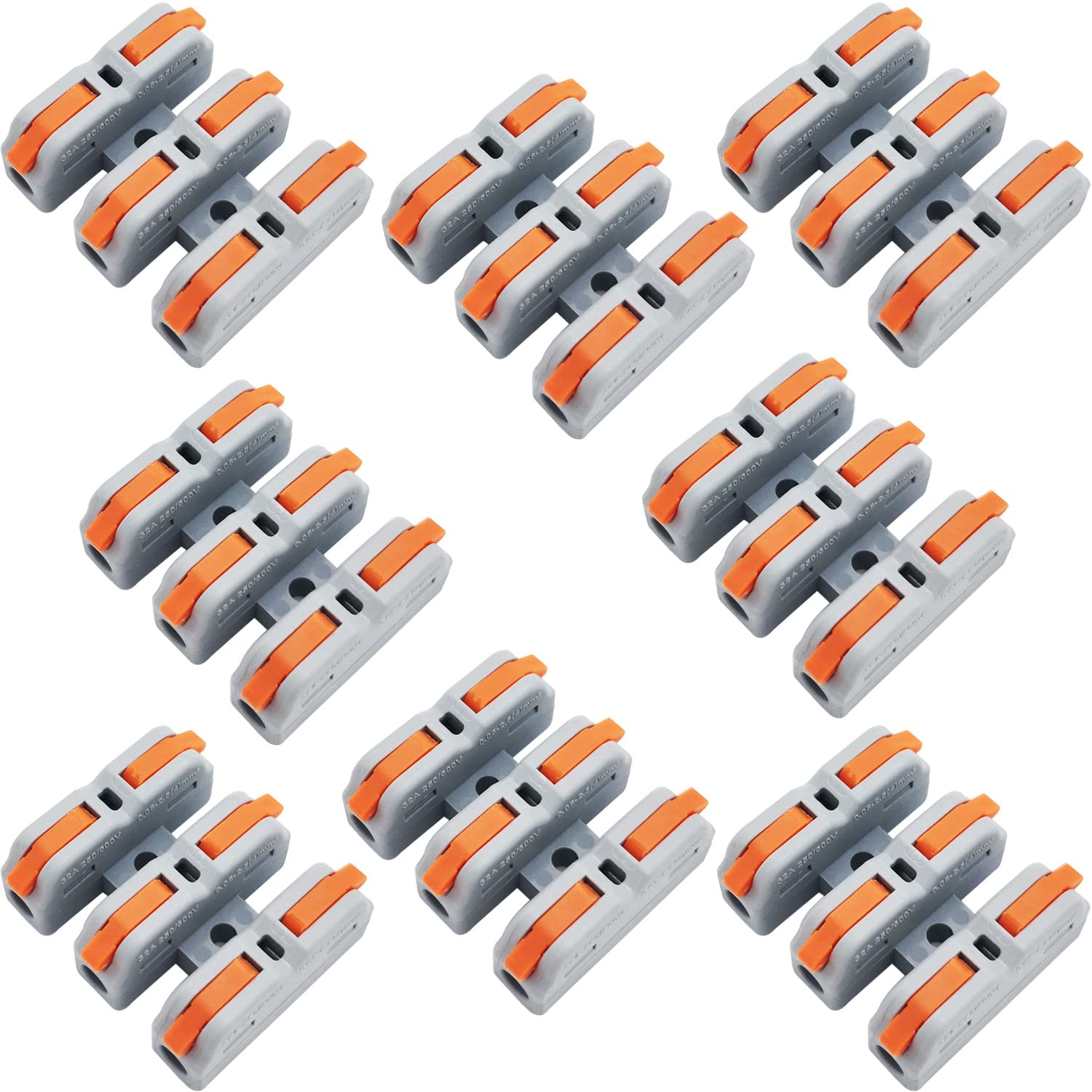 10pcs Connecteur Electrique, 222-418 Bornes Electriqu, Bornes De Connexion Avec 8 Levier De Commande 95888071