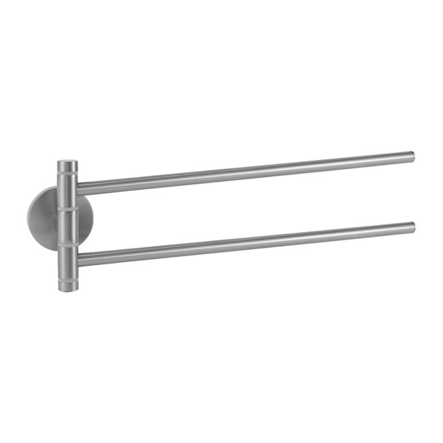 SENSEA - Toallero giratorio de acero inoxidable - 2 barras - L. 36cm - acabado cromo cepillado - Suite