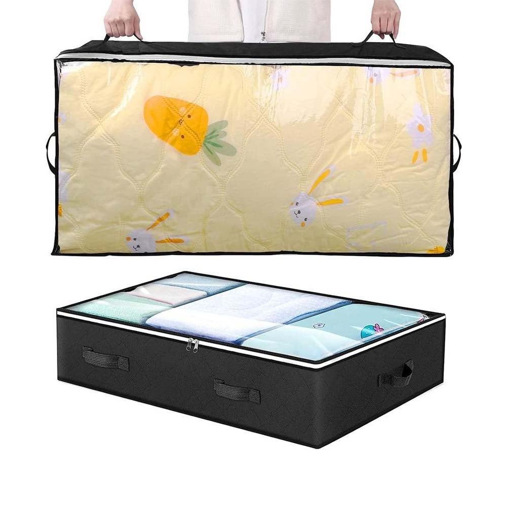 Contenitori Sottiletto VEVOR 6 Pezzi 90 L, con Coperchio Trasparente, Organizer per Scarpe, Vestiti e Coperte, Grigio, Camera da Letto | Leroy Merlin