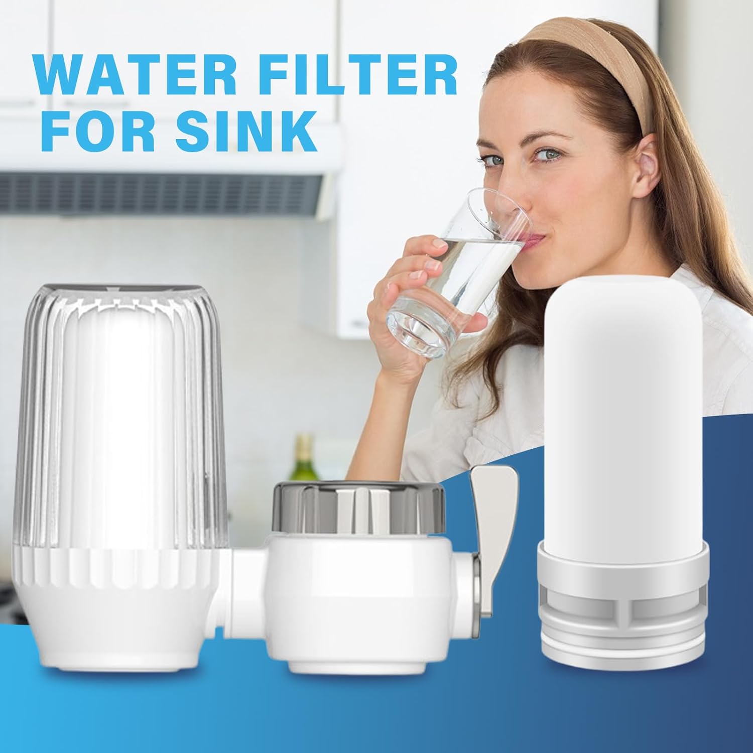 Filtro Acqua Per Rubinetto XNTONG - Con Carbone Attivo, Riduce Cloro E Calcare - Foto 3