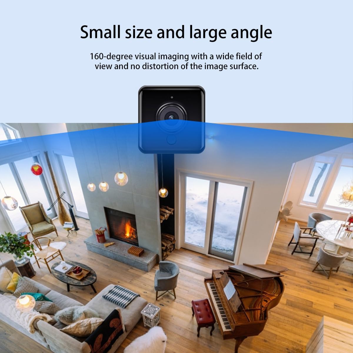 Mini Telecamera Wi-Fi Per Interni Con Visione Notturna E Rilevamento Movimento – Monitoraggio Remoto, Supporta 32GB MicroSD (Scheda Non Inclusa) - 4