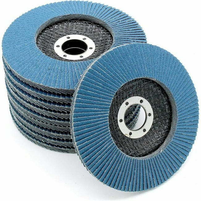 Compartiments Disques bleu 10 pices ? 125 mm grain 80 Inox Disques ...