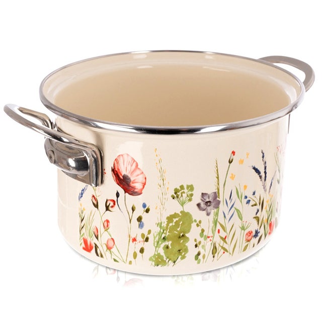 Garnek emaliowany kremowy MAKI 22 cm, 4 l
