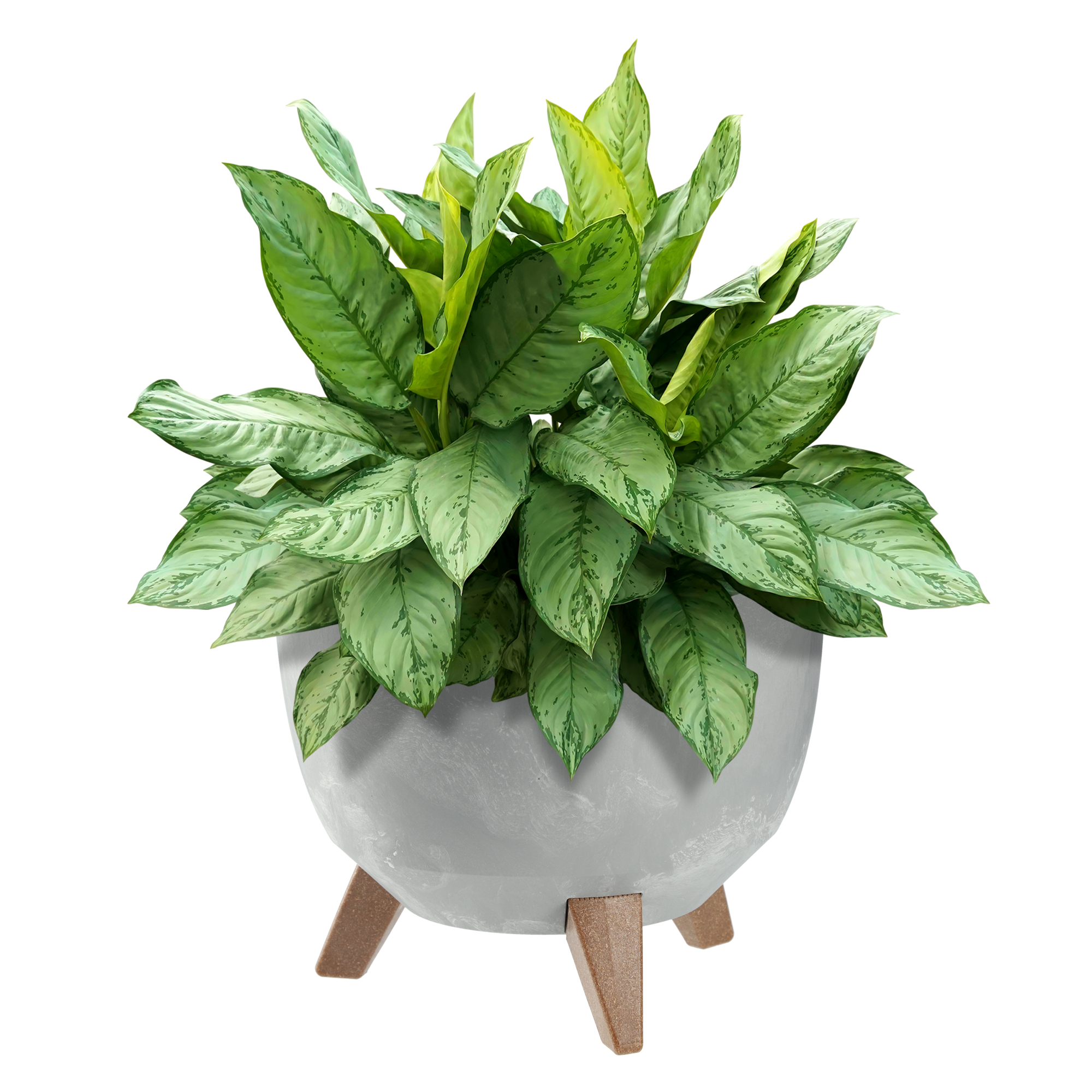 DONICZKA DONICA NA KWIATY 29cm OSŁONKA + WKŁAD NÓŻKI KOREK KWIETNIK SZARY