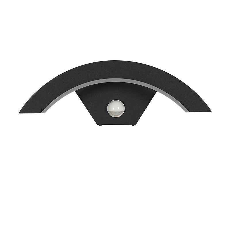 Applique da parete per esterni a forma di U con sensore di movimento - Nero, 16W, luce calda 3000K, IP65 - 5