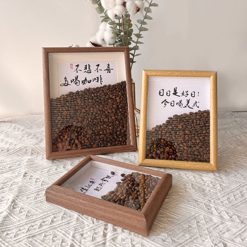Cadre photo créatif en forme de grain de café, cadeau personnalisé fait main à faire soi-même, décoration style Instagram simple et raffinée. - 3