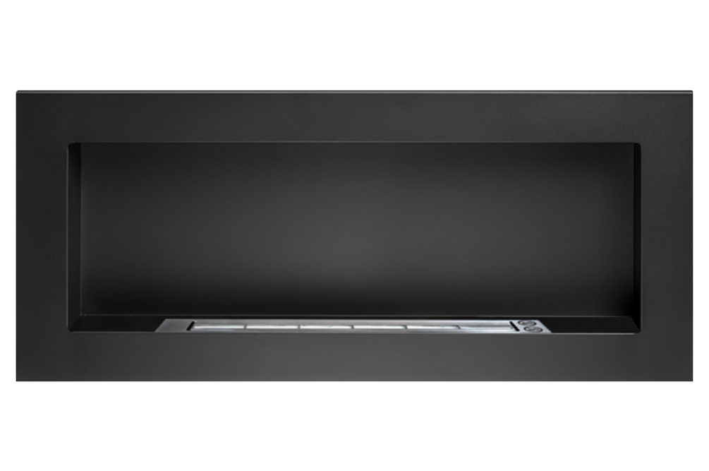 Chimenea de bioetanol Lucca Black de pared o empotrada L 90 x P 12 x H 40 - 4