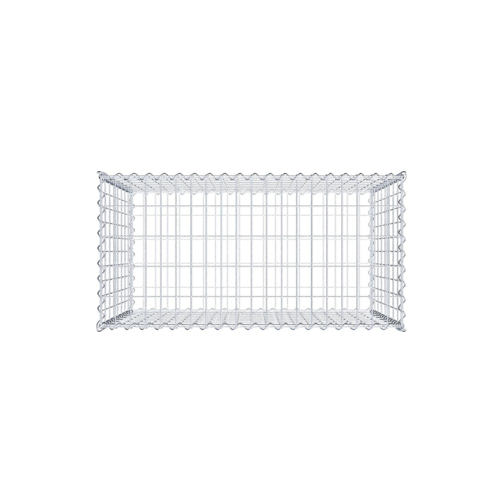 Gavión de acero galvanizado 100x80x50cm (LxAxP), malla 5 x 10cm, Espiral, jaula metálica para muro o jardín - 4