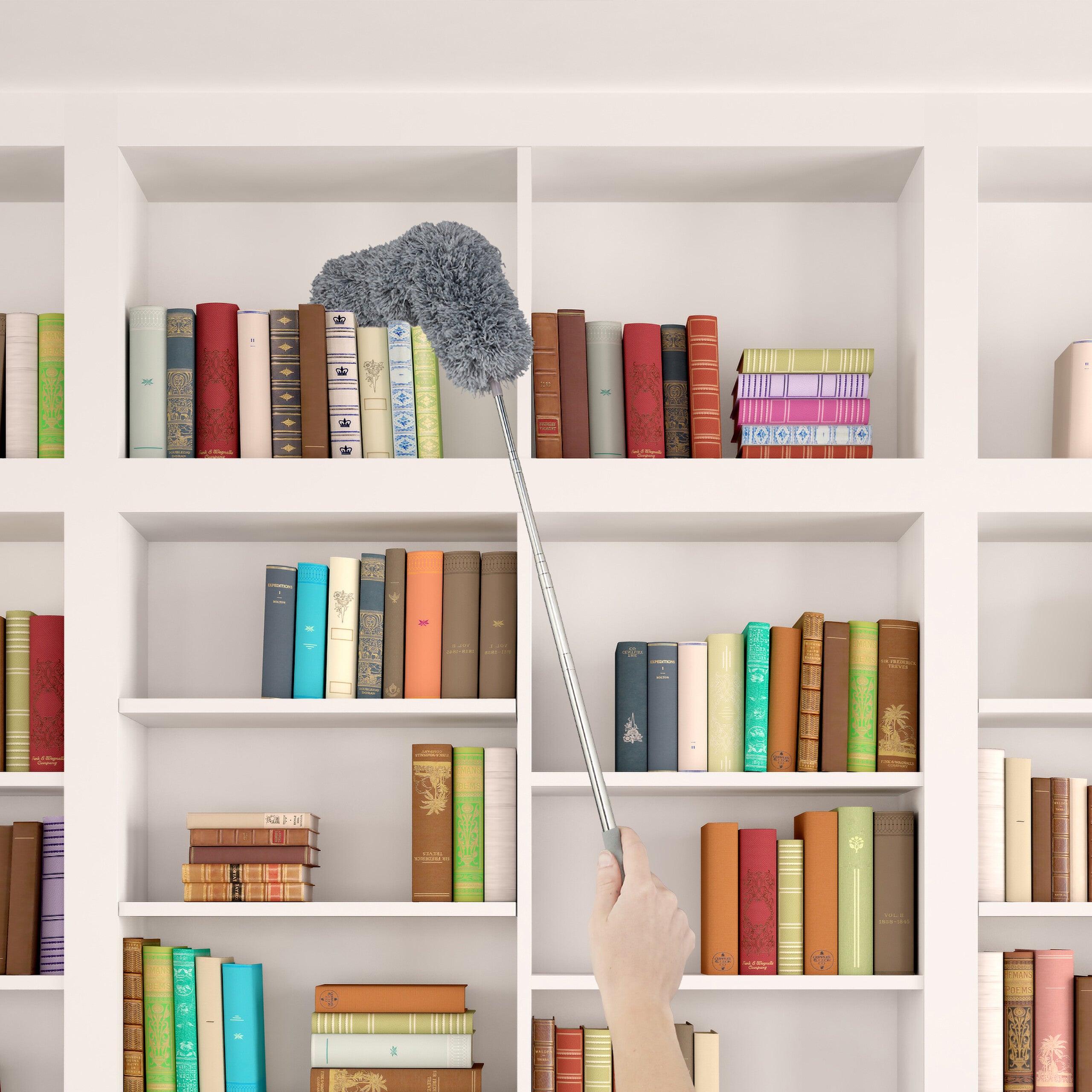 Spolverino Telescopico In Microfibra - Asta Estensibile Fino A 2.5m, Per Angoli E Mobili