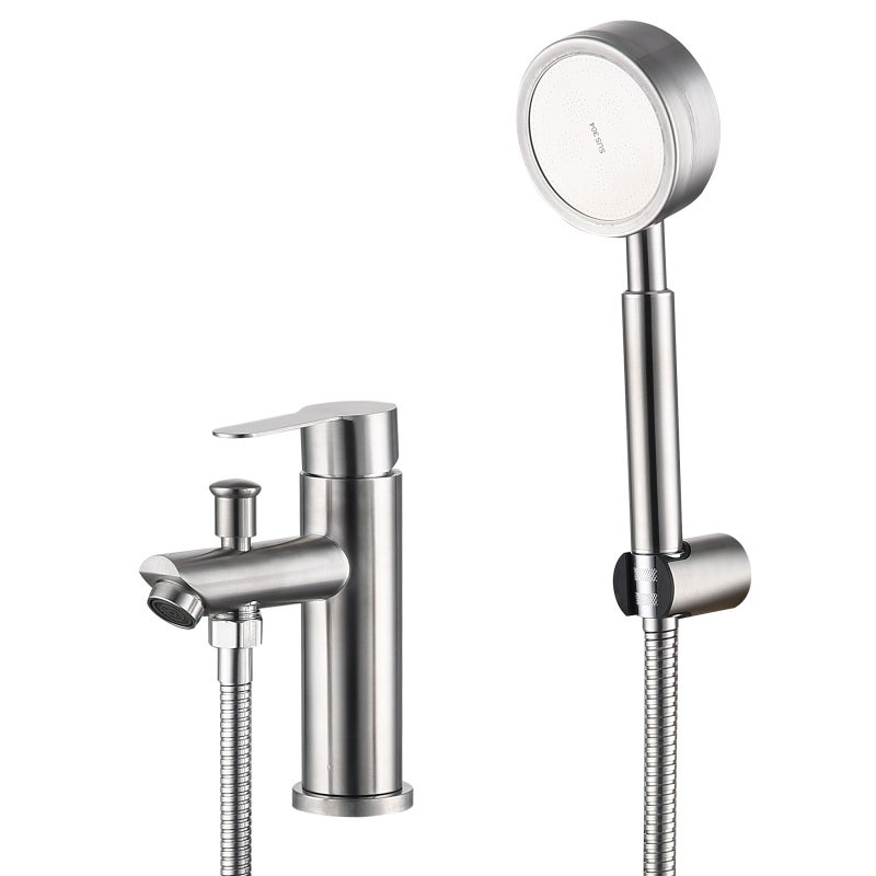 HOMELODY Bateria łazienkowa z głowicą i elastycznym wężem Dwufunkcyjny zestaw jednootworowych baterii prysznicowych