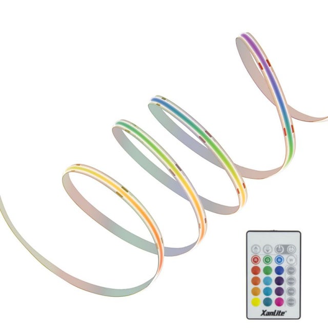Xanlite - Ruban LED COB 3m RVB - Extensible 6m - éclairage continu multi-mode - LSBCOB3RVBEX