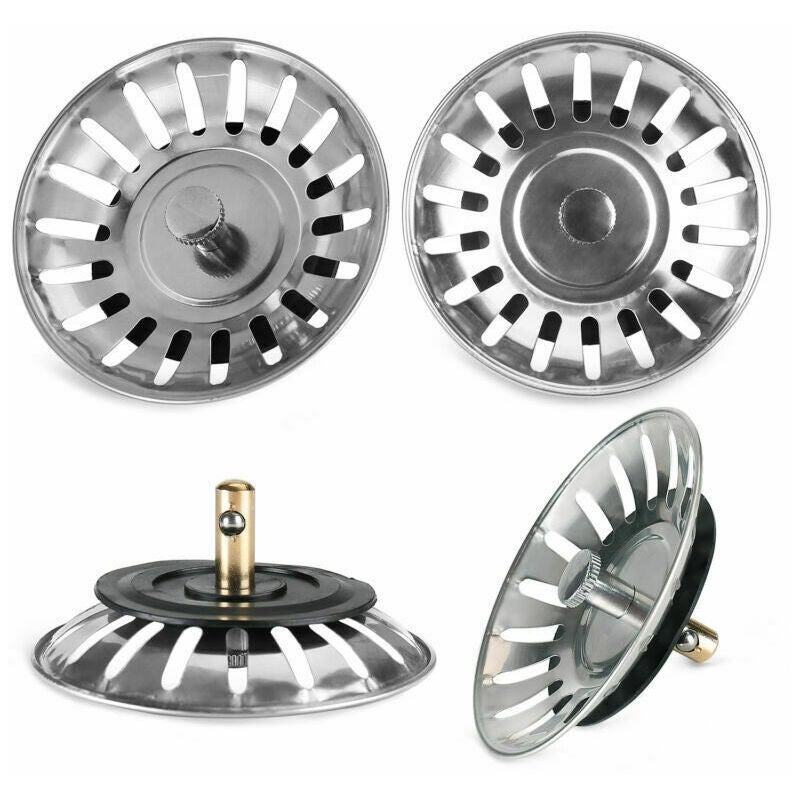 Bouchon d'évier de cuisine, bonde de 8 cm, bouchon d'évier en acier inoxydable, protection d'évier de cuisine et de salle de bain, bouchon de vidange - 3