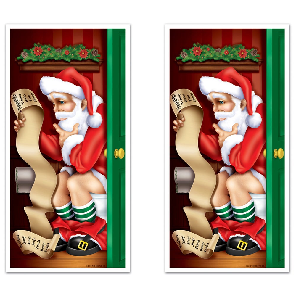 Couverture De Porte De Père Noël Décorations Extérieures De