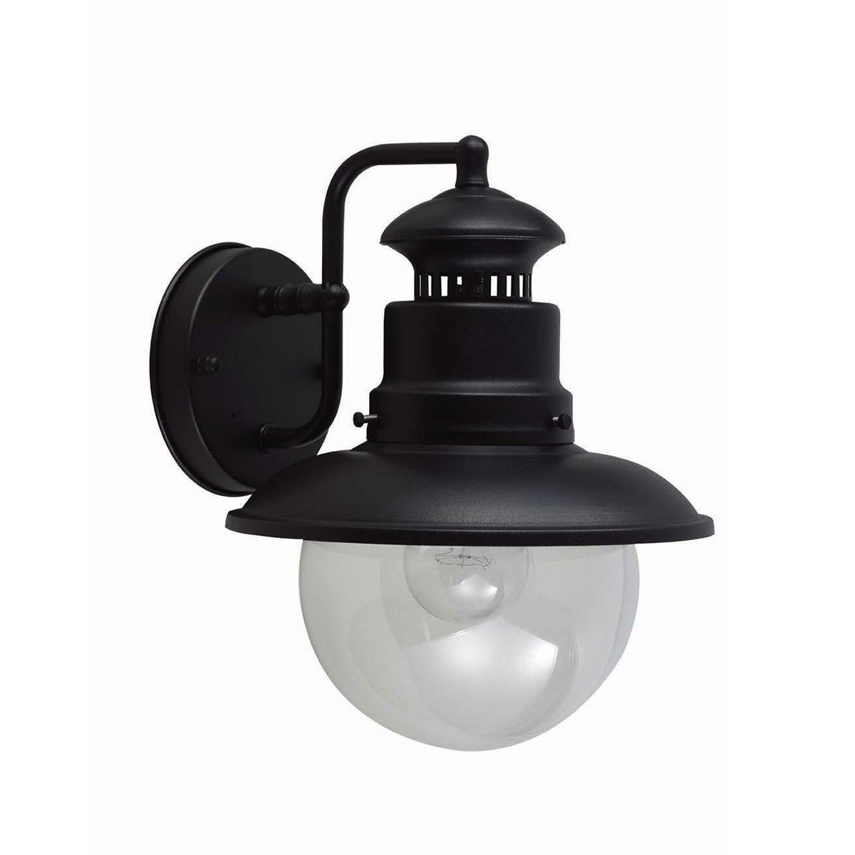 Kinkiet zewnętrzny Shipston czarny 1xE27x60W wym:26,8x21,5x24,2cm IP44 Garden Zone