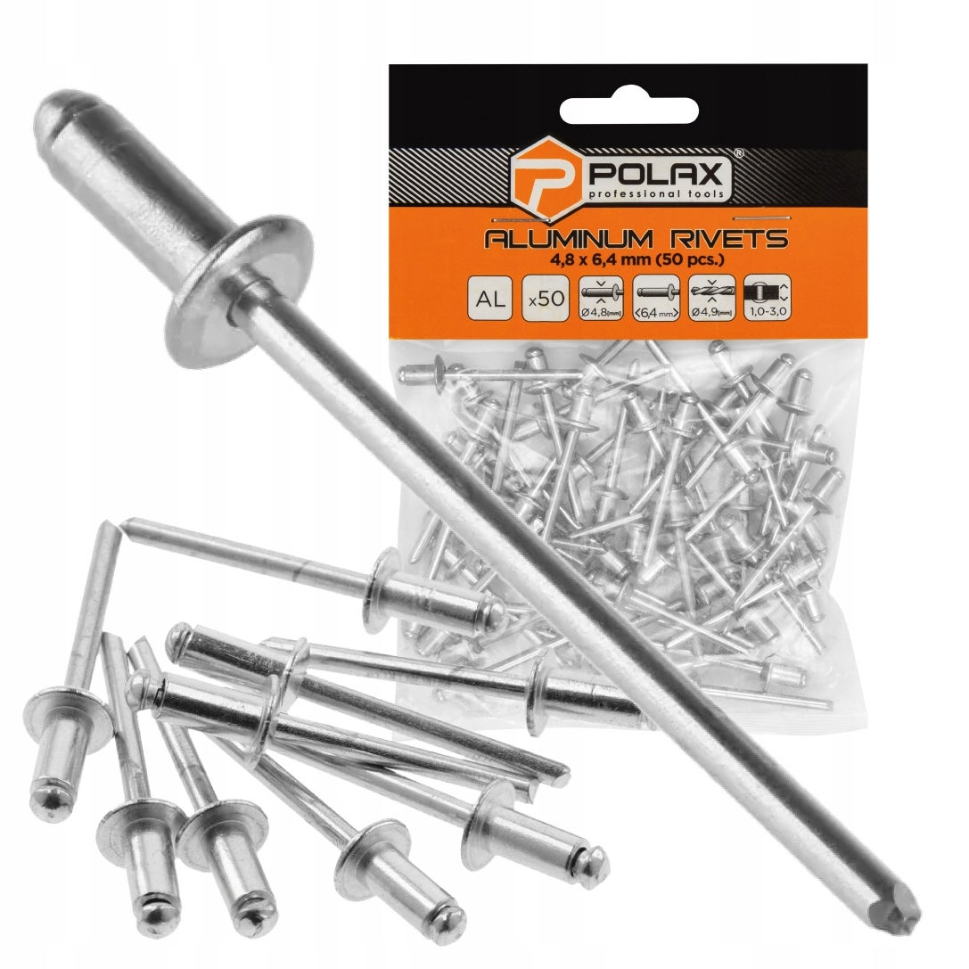 Nity zrywalne aluminiowe 4.8 х 6.4 mm (50 szt.)