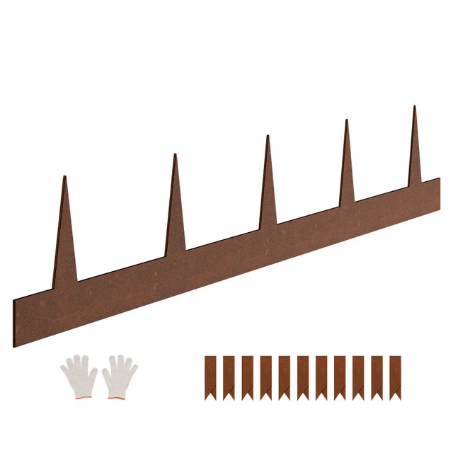 Bordures de Jardin Lot de 10 SucceBuy en Acier 1016×114 mm, Bordures Métalliques Flexibles et Antirouille, Idéales pour Pelouse, Allée et Parterre