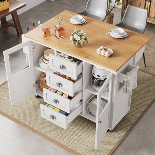 REDOM Desserte de cuisine 120×45(70)×95 cm avec plan de travail rabattable placard à quatre portes et un tiroir à serviettes double face blanc REDOM Desserte de cuisine 120×45(70)×95 cm avec plan de travail rabattable placard à quatre portes et un tiroir à serviettes double face blanc