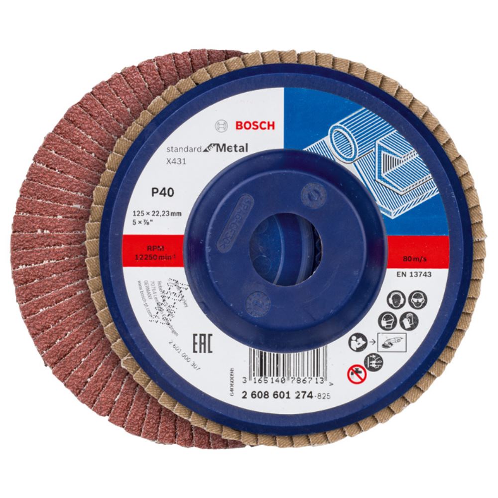 Bosch Tarcza listkowa X431 Standard for Metal prosta 125 mm 40 tworzywo sztuczne - 2608601274