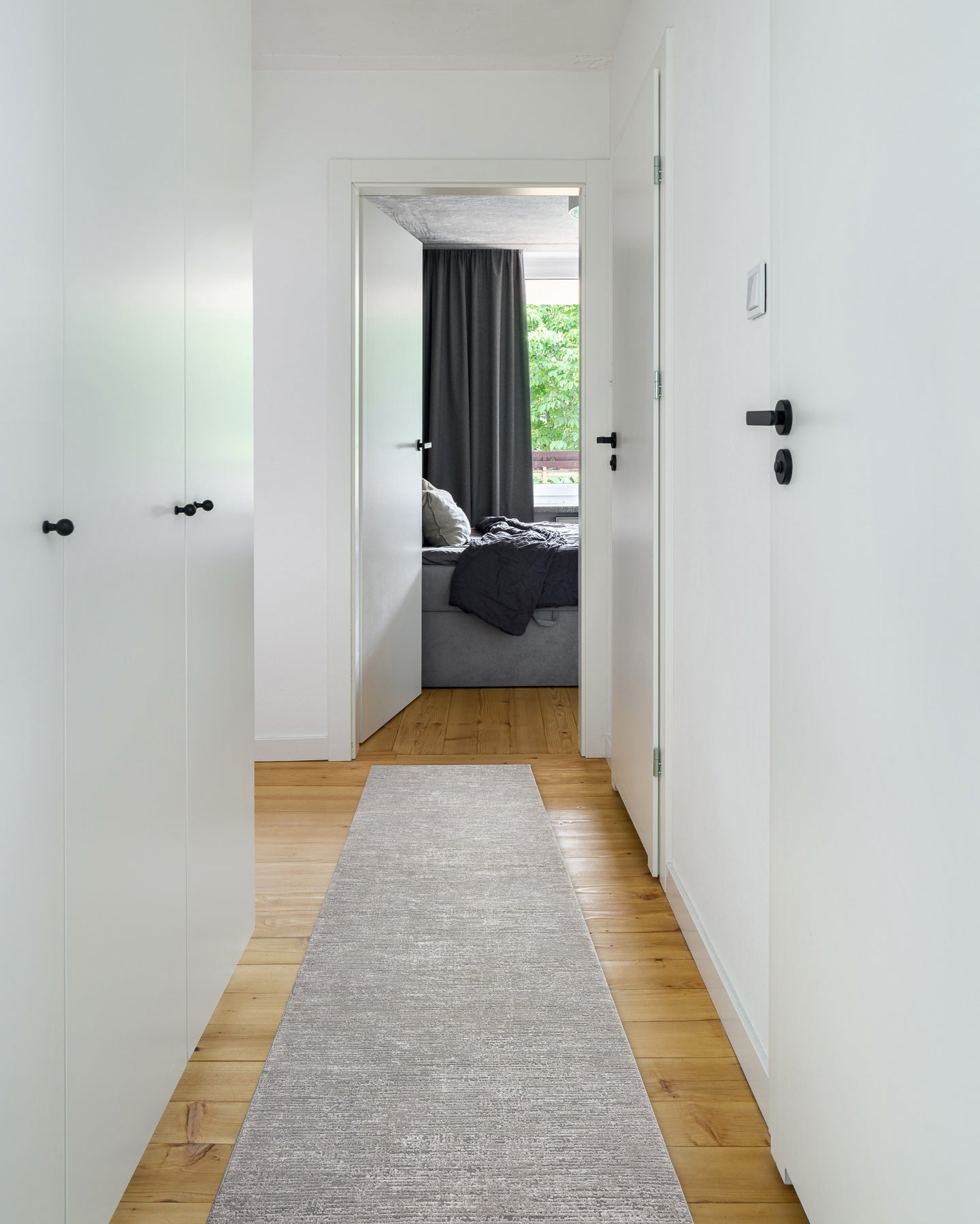 Passatoia TULS 51248 strutturale, melange grigio 100 cm 100x990 cm - 3