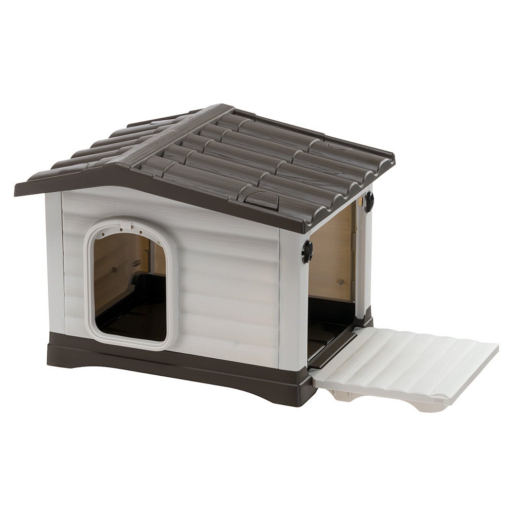 Cuccia Per Cani E Gatti Ferplast Petvilla 50 - Plastica Riciclata, Fondo Drenante, Dimensioni 38,5x43x38,5 Cm