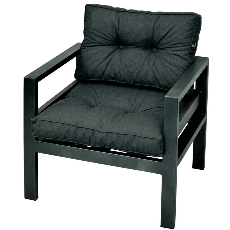 Komplet poduszek na fotel ogrodowy AMPO ciemny szary 1 kpl.