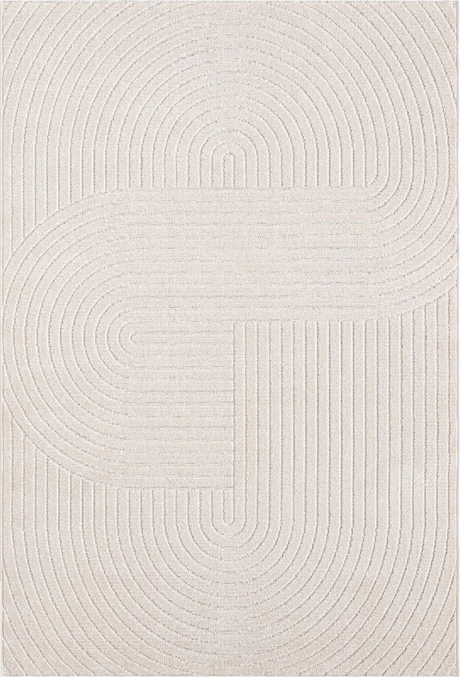 Tappeto Santo Plus moderno design boho, Crema, 140 x 200 cm - 3