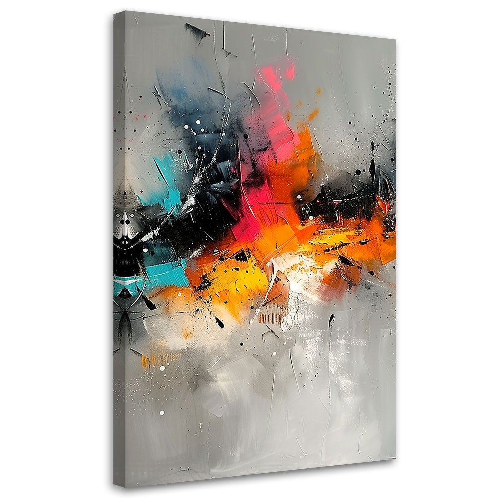 Obraz nowoczesny, Kolorowa Abstrakcja Ekspresja 40x60