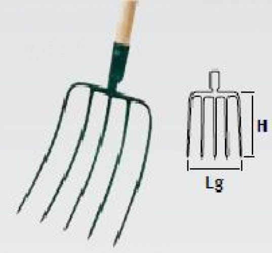 Fourche à fumier-douille-5 dents | Leroy Merlin