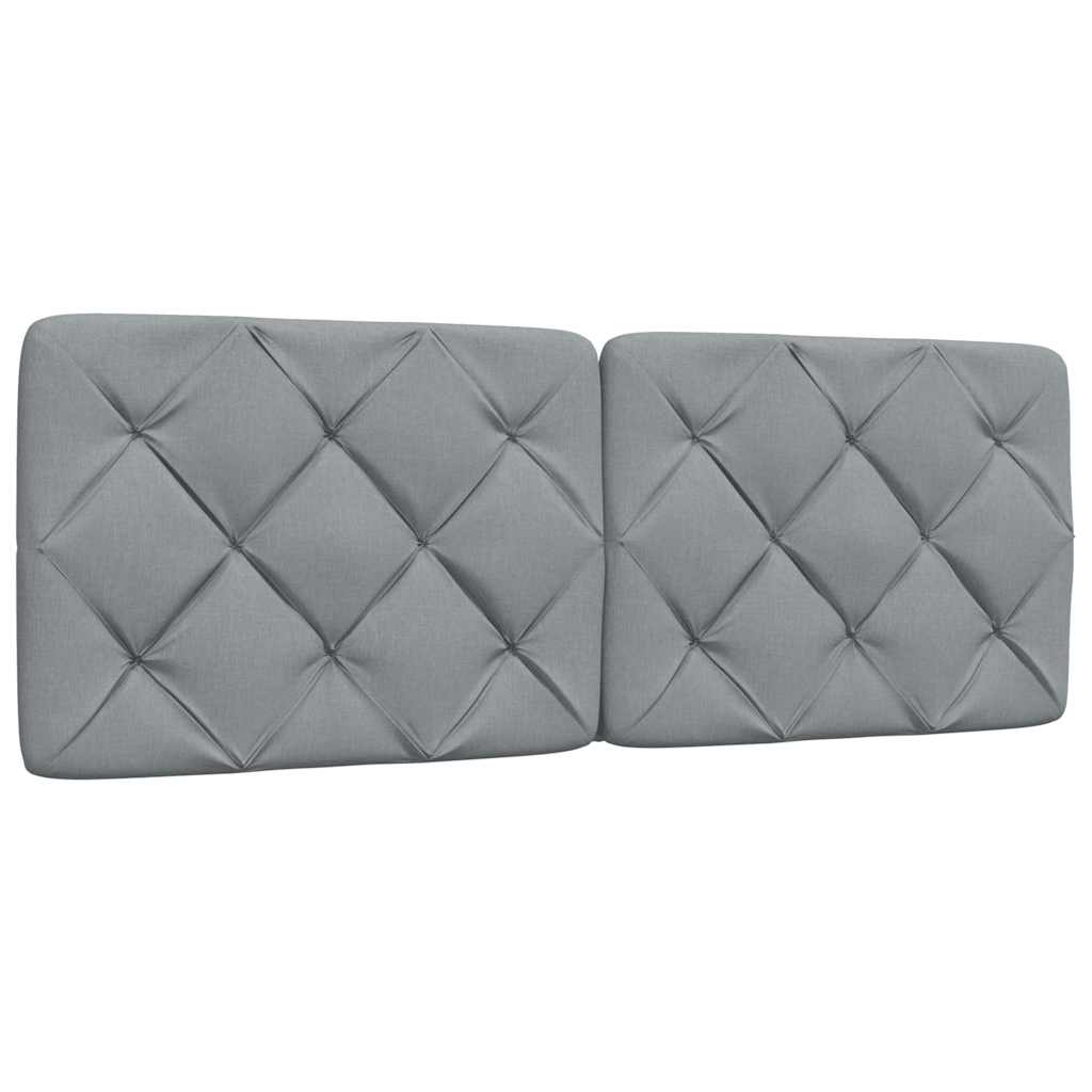 Cadre de lit sans matelas, en tissu, gris clair, pour la chambre, 140 × 200 cm - 7