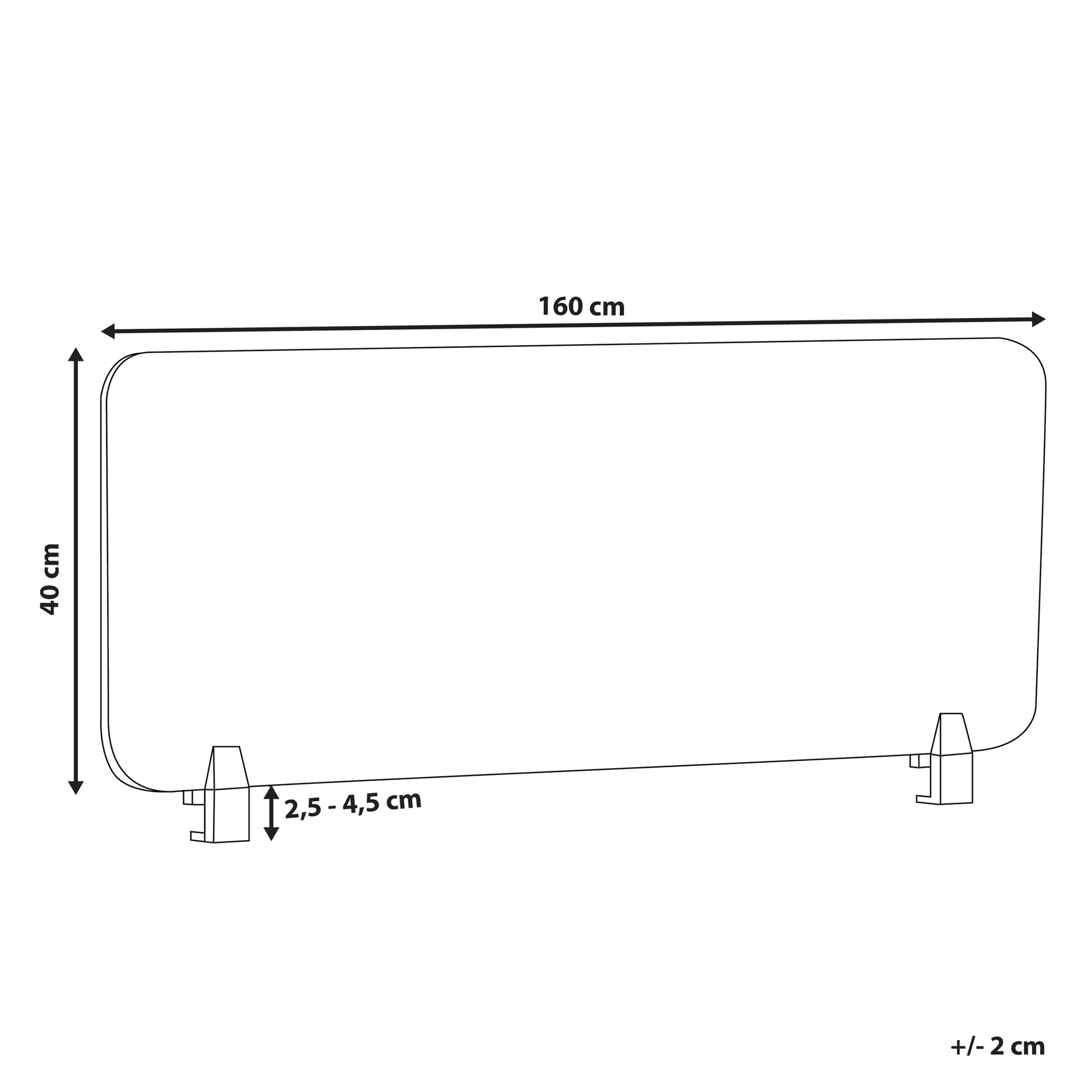 Pannello divisorio per scrivania blu 160 x 40 cm WALLY - 3