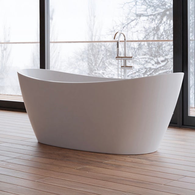 Baignoire îlot Ovale Neroon 2.0 170 Blanche 170 X80 X60 Cm, By Spalina
