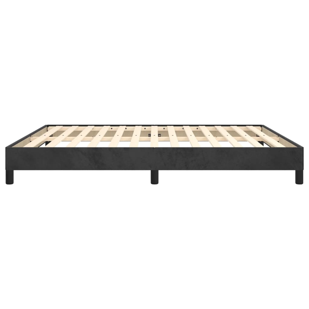 Cadre de lit sans matelas noir 180 x 200 cm velours - 6