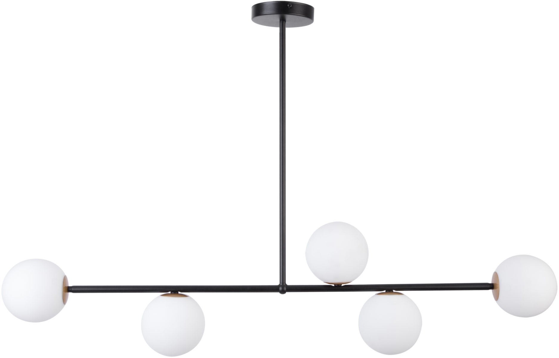 Lampa sufitowa wisząca Gama czarno-biała 5xG9x12W minimalistyczna wym: 68 x 106 x 12 cm szkło SIGMA