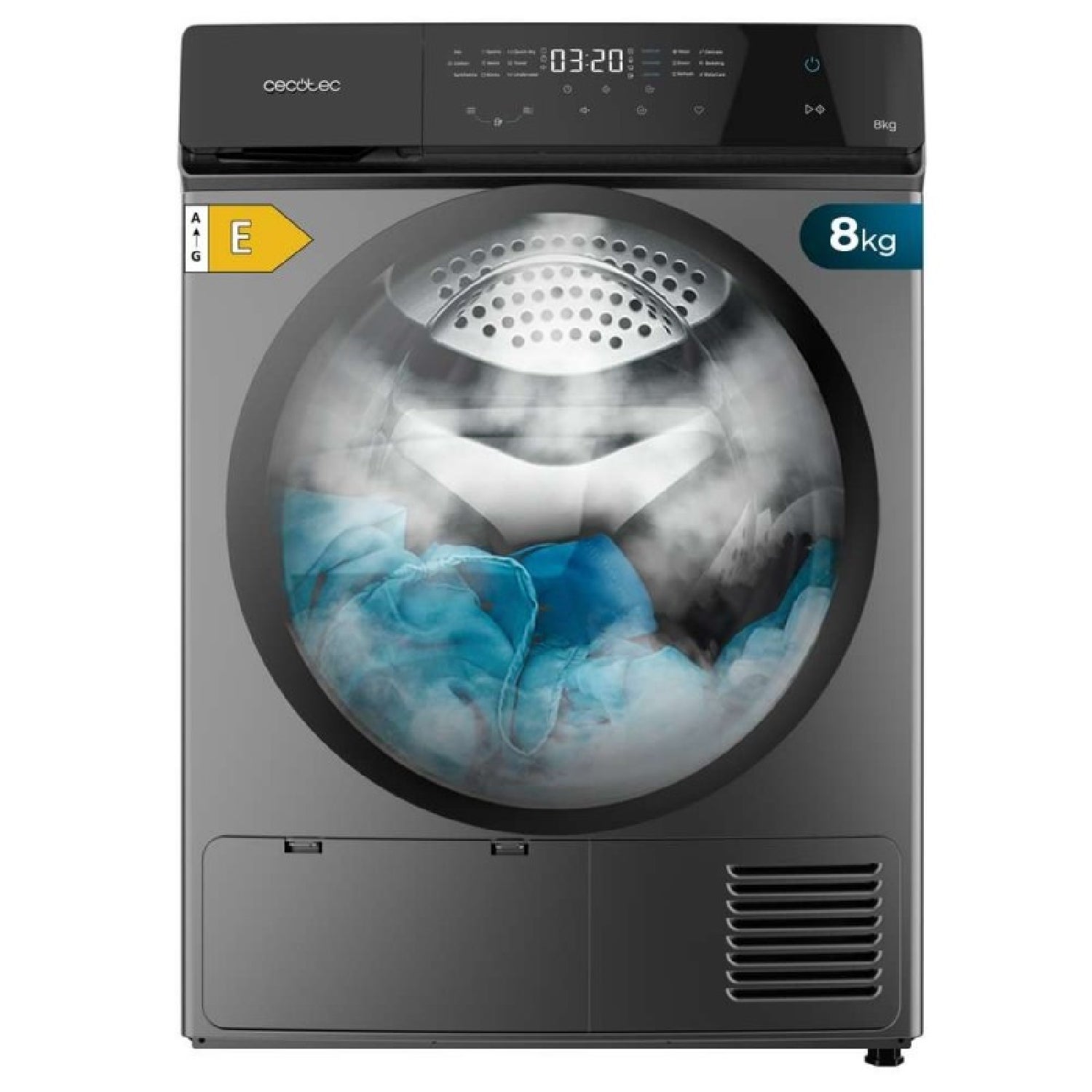 Cecotec Secadora De Ropa Bomba De Calor 8 Kg Bolero Dresscode Dry 8400 Steel, Clase Equivalente A++, 15 Programas , Leroy Merlin