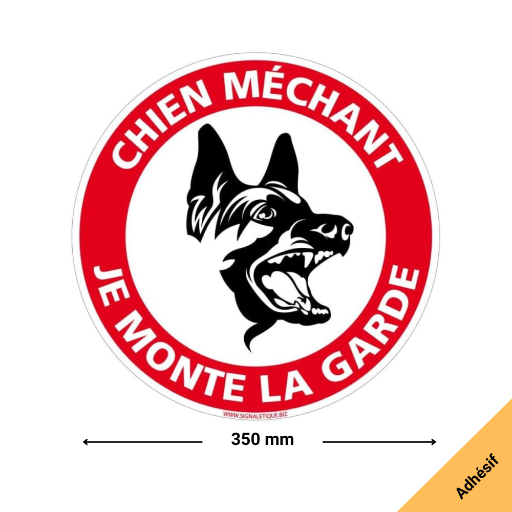 Pancarte attention au chien propriété privée - Sticker A moi Etiquette & Autocollant