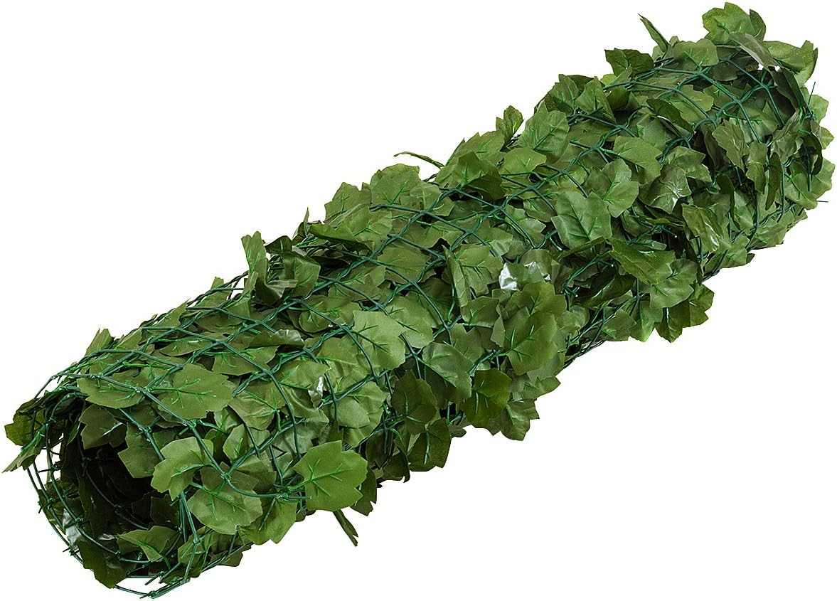 Siepe Artificiale con Foglie Edera Sintetica per Balcone Recinzioni Ringhiere Giardino (150 x 240 cm) - 3