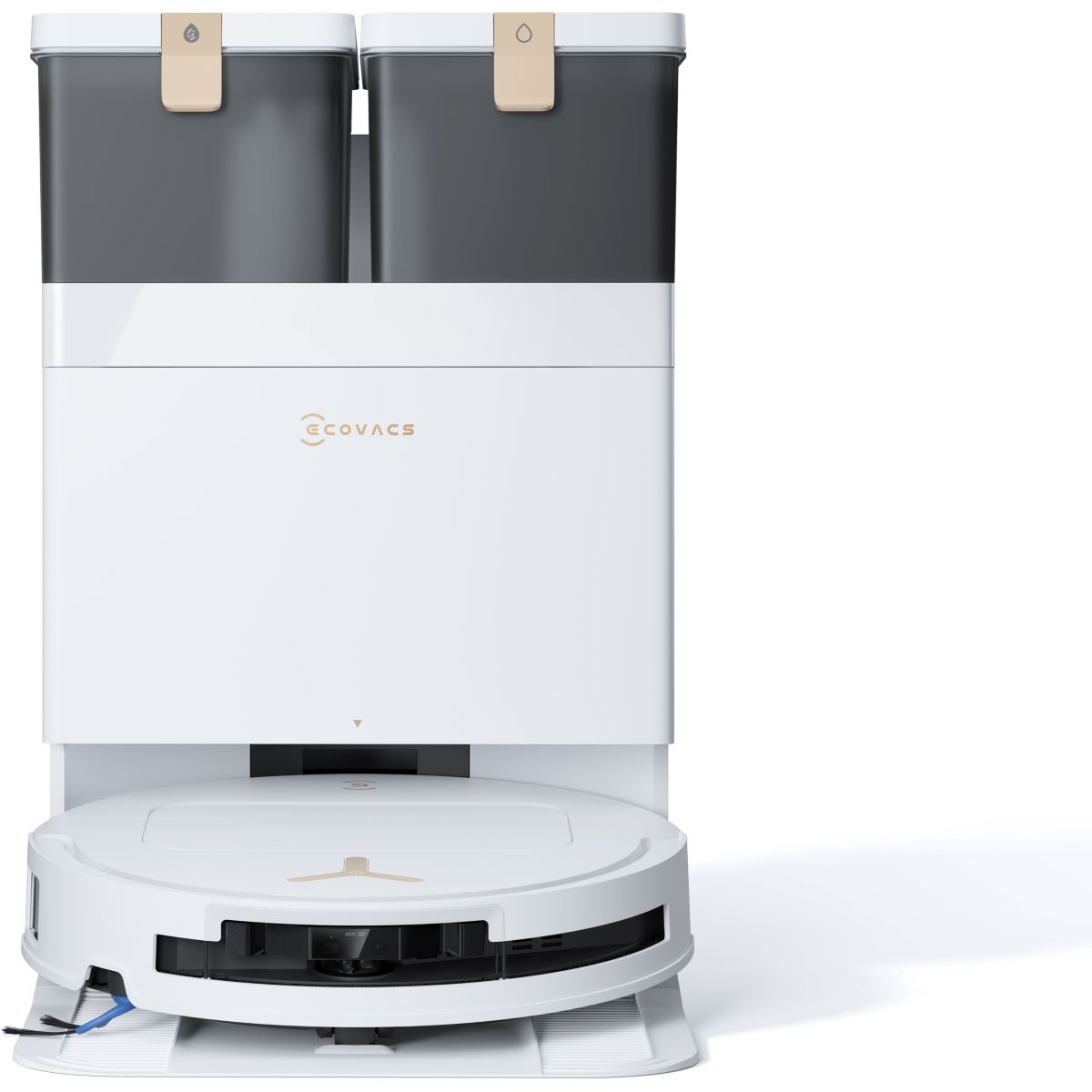 Ecovacs Deebot T50 Omni Gen3, Aspirateur Robot Laveur, Brosse Latérale Et Patin Extensibles, 25 000 Pa, Lavage 75 °C, Ult , Leroy Merlin