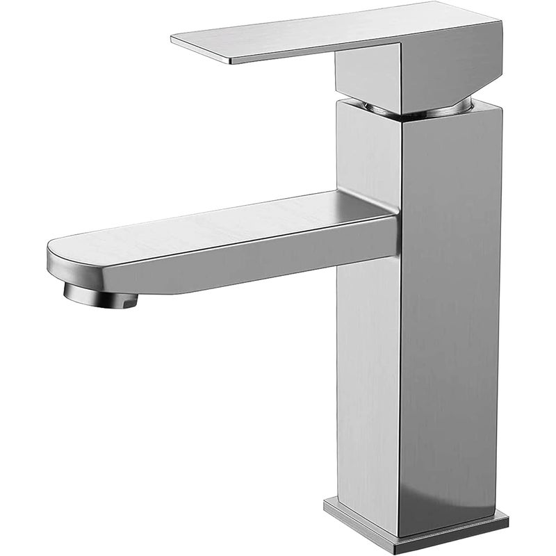 Jednouchwytowa bateria zlewozmywakowa ze stali nierdzewnej ciepła i zimna woda z wężami w zestawie bateria łazienkowa bateria zlewozmywakowa bateria