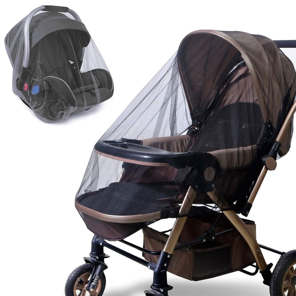 Mosquitera para cochecito (2 szt.), kolor czarny, malla negra, 1,5 m