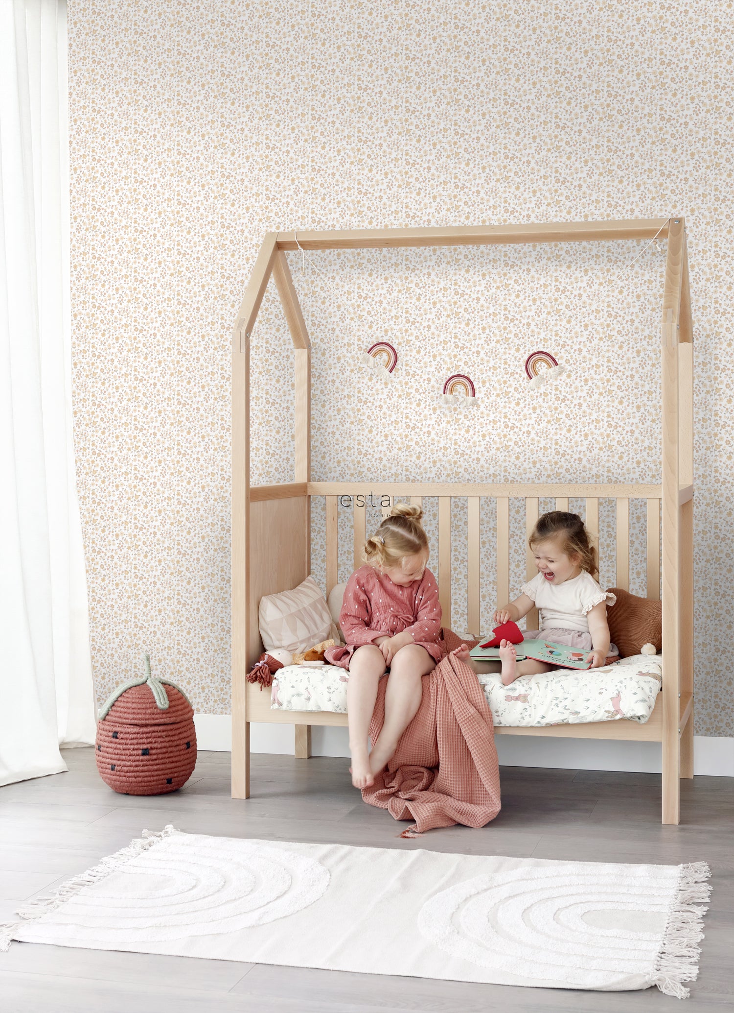 Tapeta kwiaty beżowym - 53 cm x 10.05 m - ESTAHOME - 7