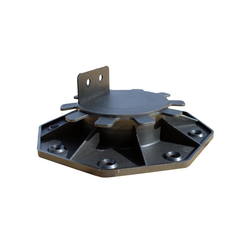Piedino Regolabile da 30 a 60 mm per Terrazze in Legno e Composito - Nero - 5