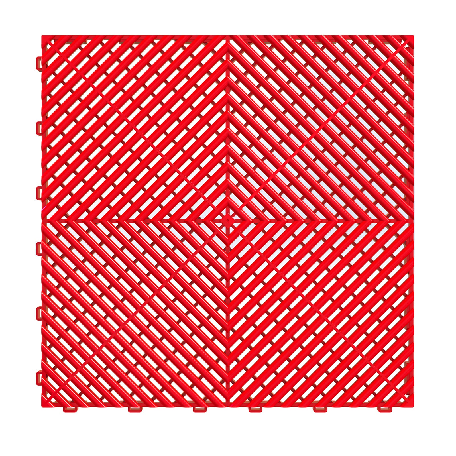 Lot de 1 m² - MOSAIK AERO Dalles clipsables ajourées pour Garage-Atelier-Showroom - Rouge - 2